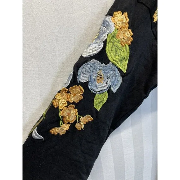 ASOS DESIGN Curve NWT Boyfriend Black LONG Pullover cardigan embroidered size 18 - Picture 4 of 11